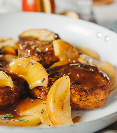Pork Chops with Apples and a Maple Cider Glaze