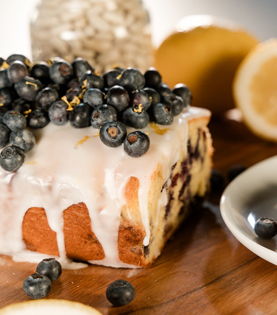 Blueberry Bean Lemon Loaf