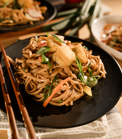 Asian Noodle Salad with Crispy Tofu