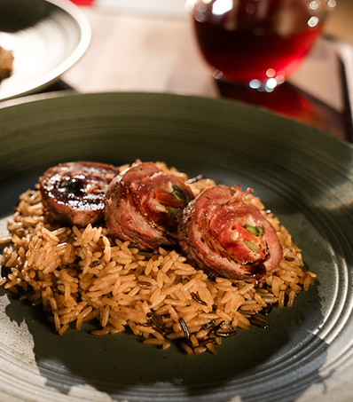 Stuffed Beef Roulade with Balsamic Reduction