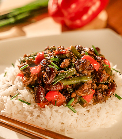 Pork & Two Bean Stir Fry